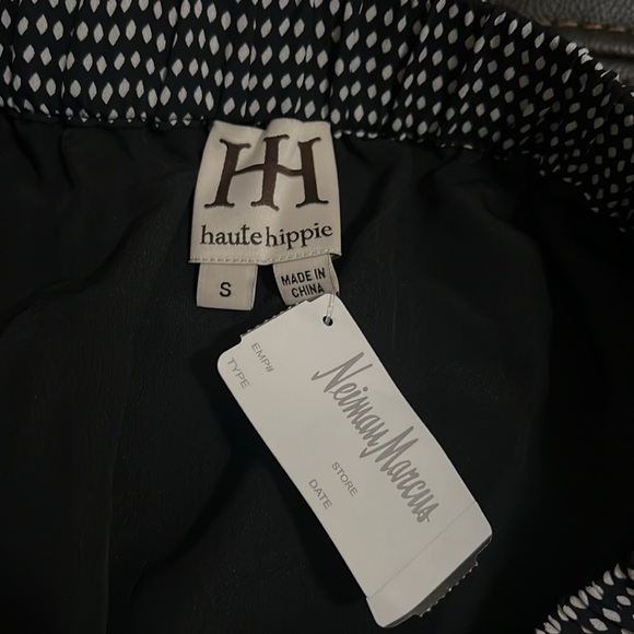 Haute Hippie Black Silk Polka Dot Pull On Pants - Picture 3 of 4